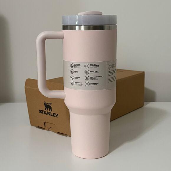 NWT Stanley 40oz Rose Quartz Quencher H2.0 FlowState Tumbler - Picture 4 of 7
